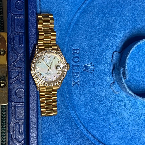 Rolex president 18k gold diamond watch - Picture 11 of 16